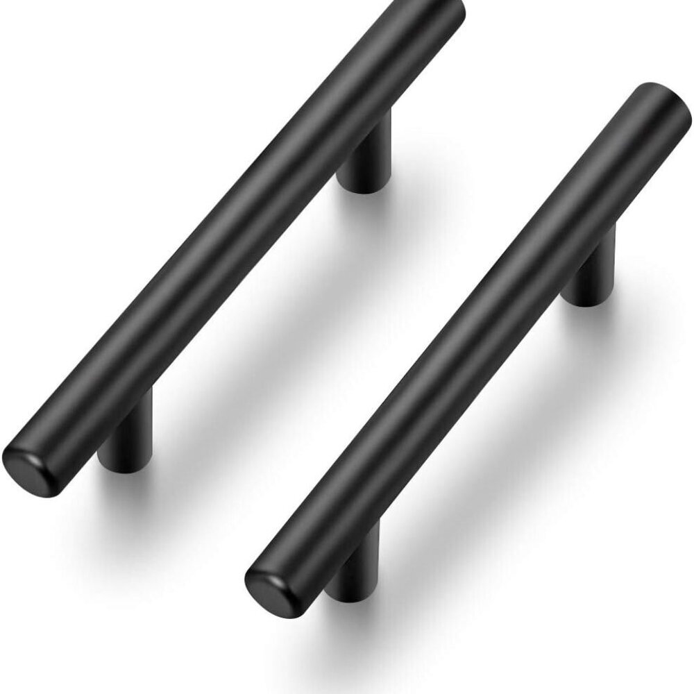 30 Pack | 5 Inch Cabinet Pulls Matte Black Stainless Steel Kitchen Drawer Pulls